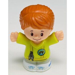 2016 Fisher-Price LITTLE PEOPLE 2.5" Emily Bus Driver Girl Figure Green EUC